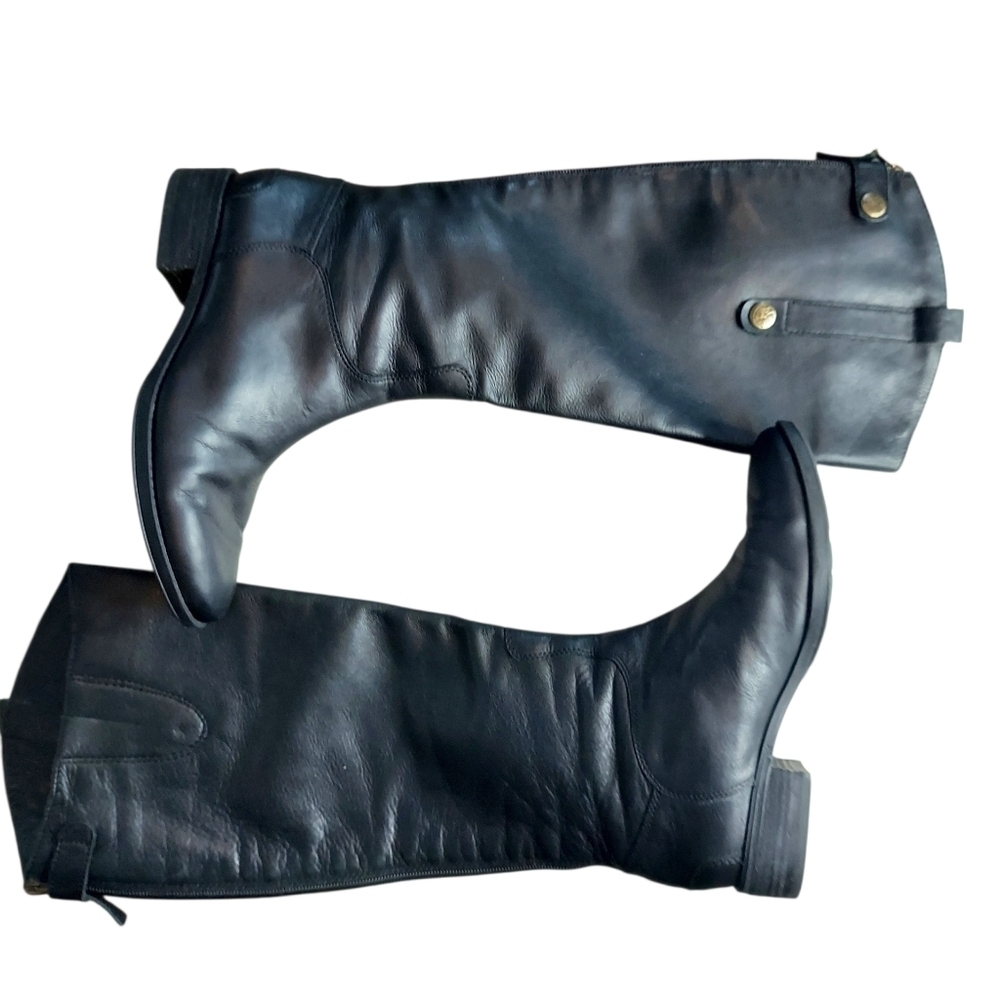 Sam Edelman Penny Black Leather Riding Boot - Picture 2 of 14